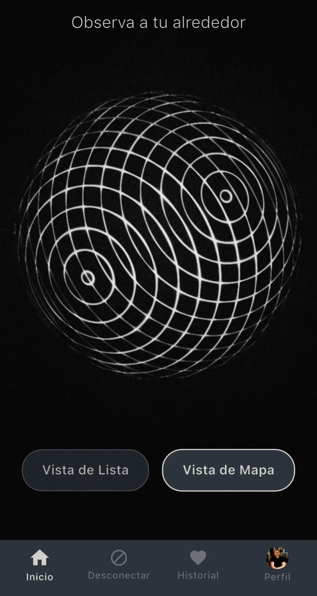 Interfaz móvil de ConextApp