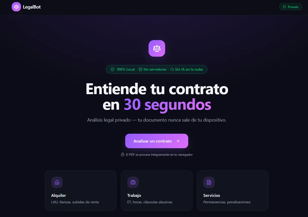 Interfaz de Legal Insight